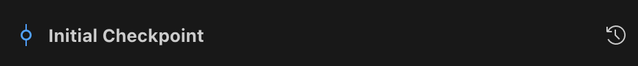Initial checkpoint indicator in chat