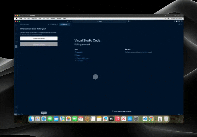 Sign up and registration flow with Kilo Code