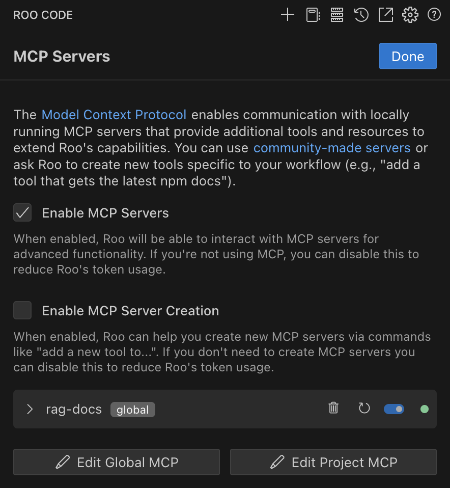 MCP Servers interface in Kilo Code
